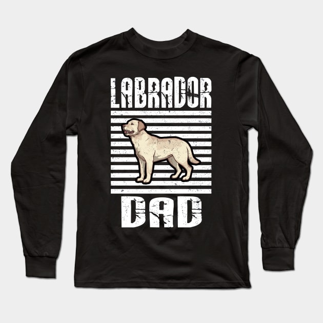 Labrador Dad Proud Dogs Long Sleeve T-Shirt by aaltadel